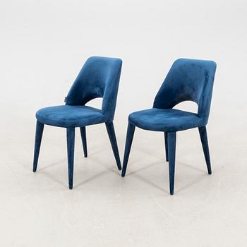 A pair of "Holy velvet" chairs by PolsPotten, contemporary.