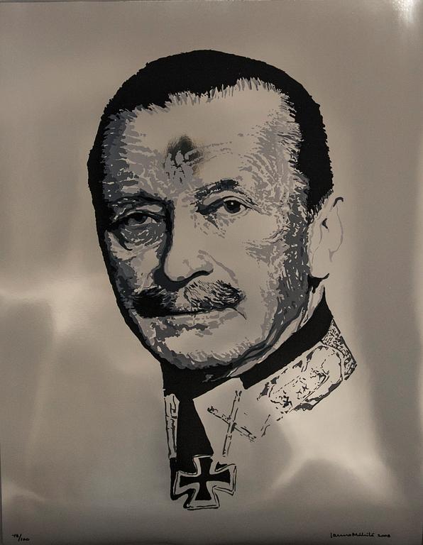 GRAFIKMAPP, "Mannerheim", färglitografier, 5 st, olika konstnärer, sign., dat. 2008/08 och numrerade 48/100.