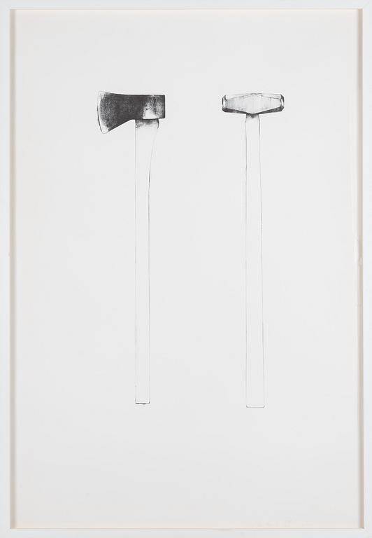 Jim Dine, "Sledgehammer and Axe".