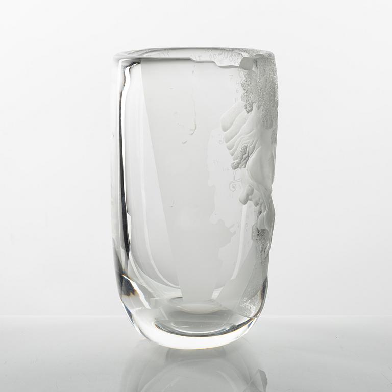 Mats Jonasson, vas, "På heder och samvete", Målerås Glasbruk, 4/10, 1989.