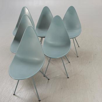 Arne Jacobsen, stolar 6 st "Droppen" för Fritz Hansen 2014.