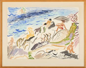 Charlotte Hartmann-Lagerwall · CHARLOTTE HARTMANN-LAGERWALL, akvarell, signerad.