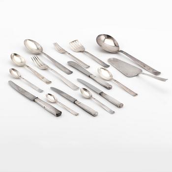 Jacob Ängman, cutlery service, silver, 224 pieces, "Rosenholm", GAB,