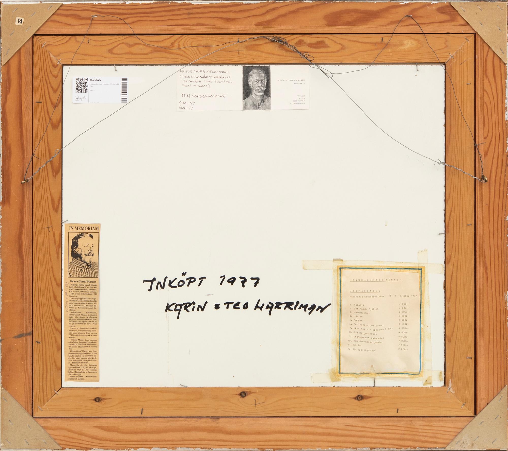 Hannu-Kustaa Manner, Winter Scene.