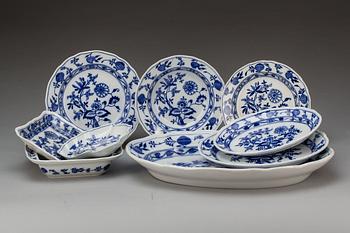 SERVIS, ca 24 delar. Flintgods. "Meissen", England.