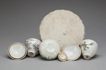 PARTI PORSLIN, 4 delar, porslin, 1800/1900-tal.