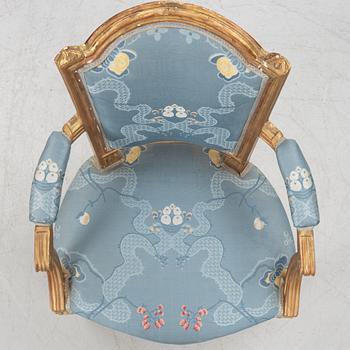 A pair of Louis XVI armchairs by Noël-Toussaint Porrot, Paris, (master 1761) second part of the 18th century.