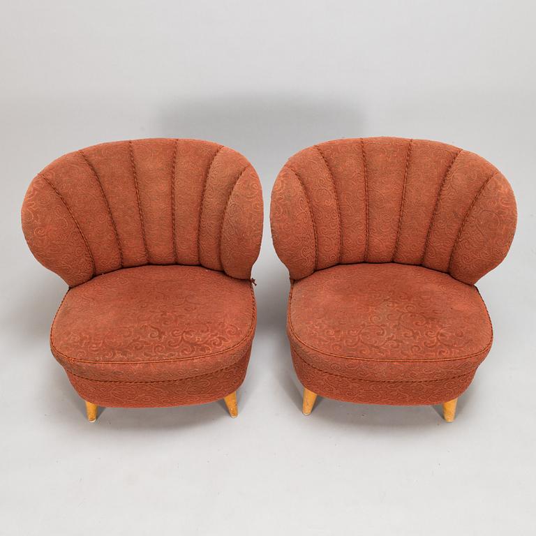 Fåtöljer, ett par, 1950-tal.