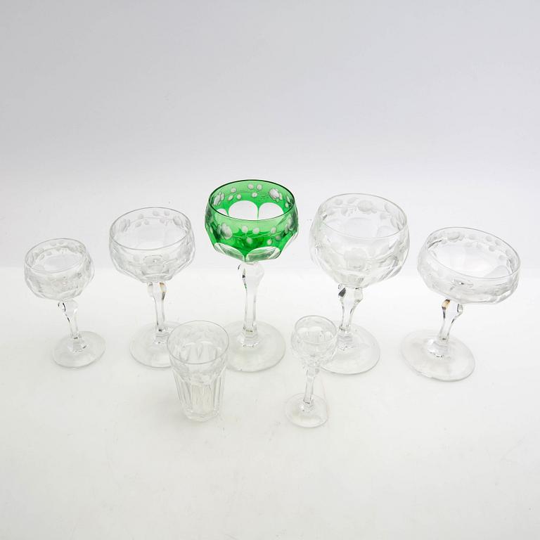 Glass service, 81 pieces, second half of the 20th century.