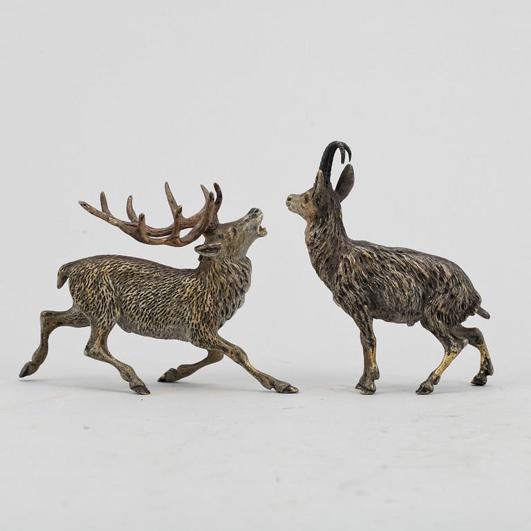 FIGURINER, 2 st, Wienerbrons, märkta geschutzt, 1910-20-tal.