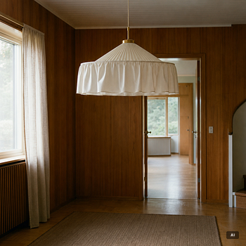 Josef Frank, a large model 2560 ceiling lamp, Firma Svenskt Tenn, Sweden.