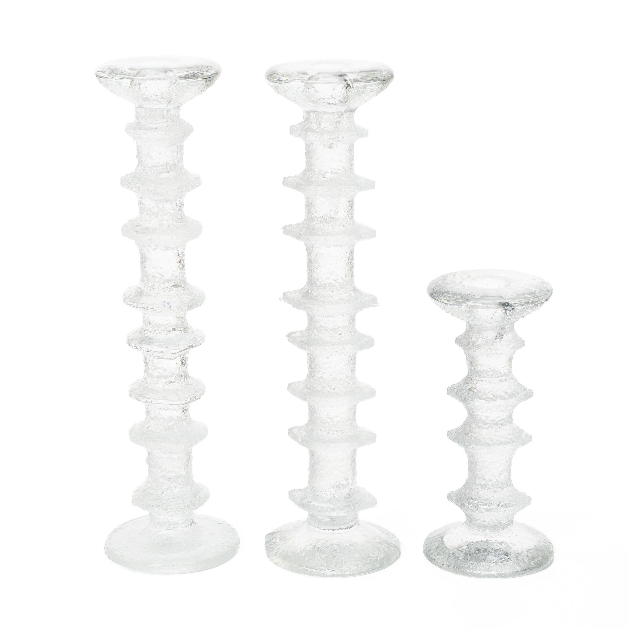 Timo Sarpaneva, Three candlesticks, 'Festivo', Iittala, Finland.
