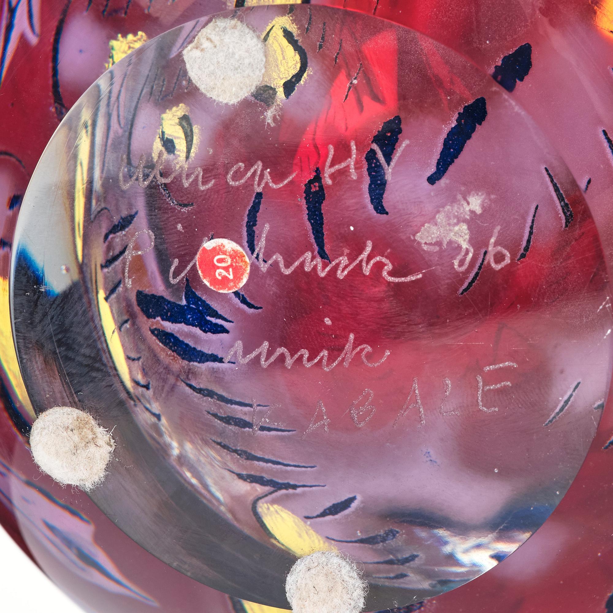 Ulrica Hydman-Vallien, a unique glass vase "Kabale", Pilchuck, USA 1986.