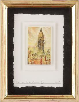 Barton Lidice Benes · BARTON LIDICE BENES, collage, signerad och daterad 1985.
