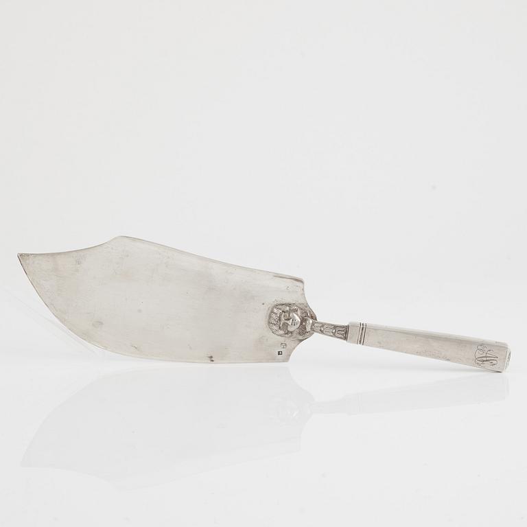 A Silver Cake Server, circa 1900.