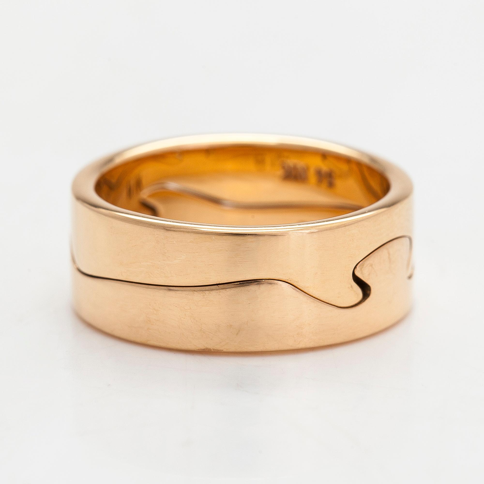 Georg Jensen, ring "Fusion", 2-delar, 18K roséguld.