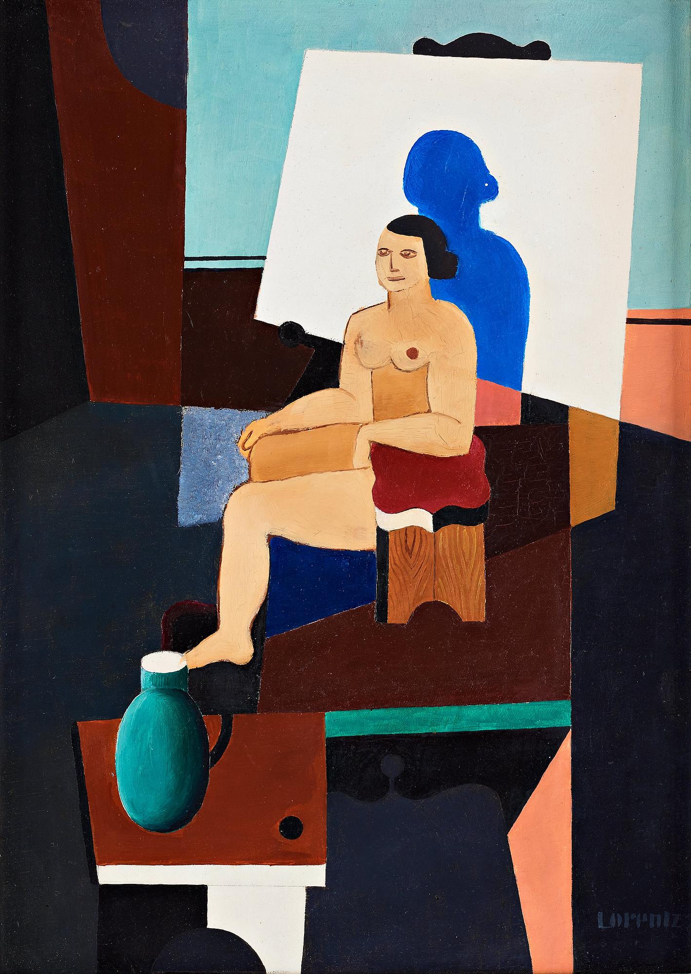 Waldemar Lorentzon, "Modèle dans l’atelier".