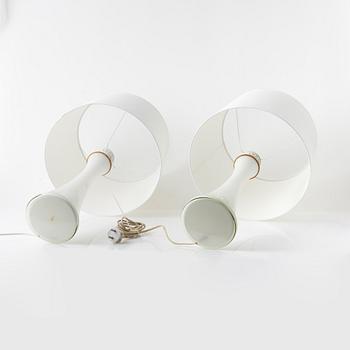 Berndt Nordstedt, a pair of model 'B-015' table lights, Bergboms, 1970's.