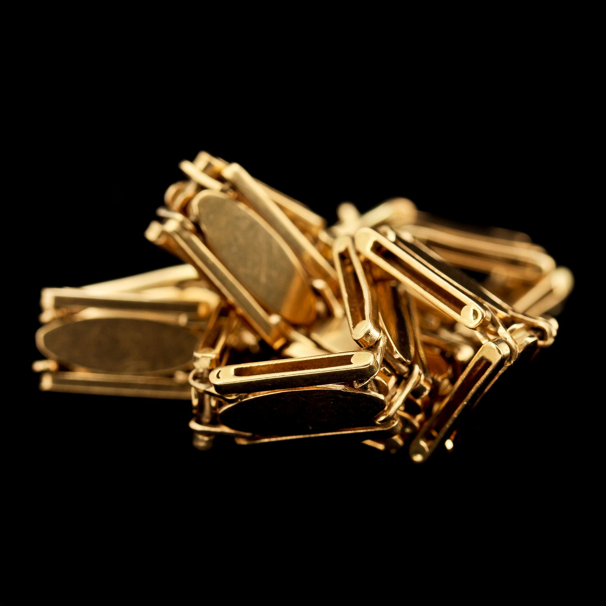 ARMLÄNK, 18k guld, Helsingborg, 1912. Vikt 20 g.