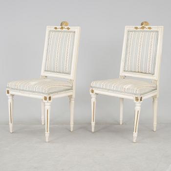 STOLAR, ett par, sengustavianska, omkring 1800.