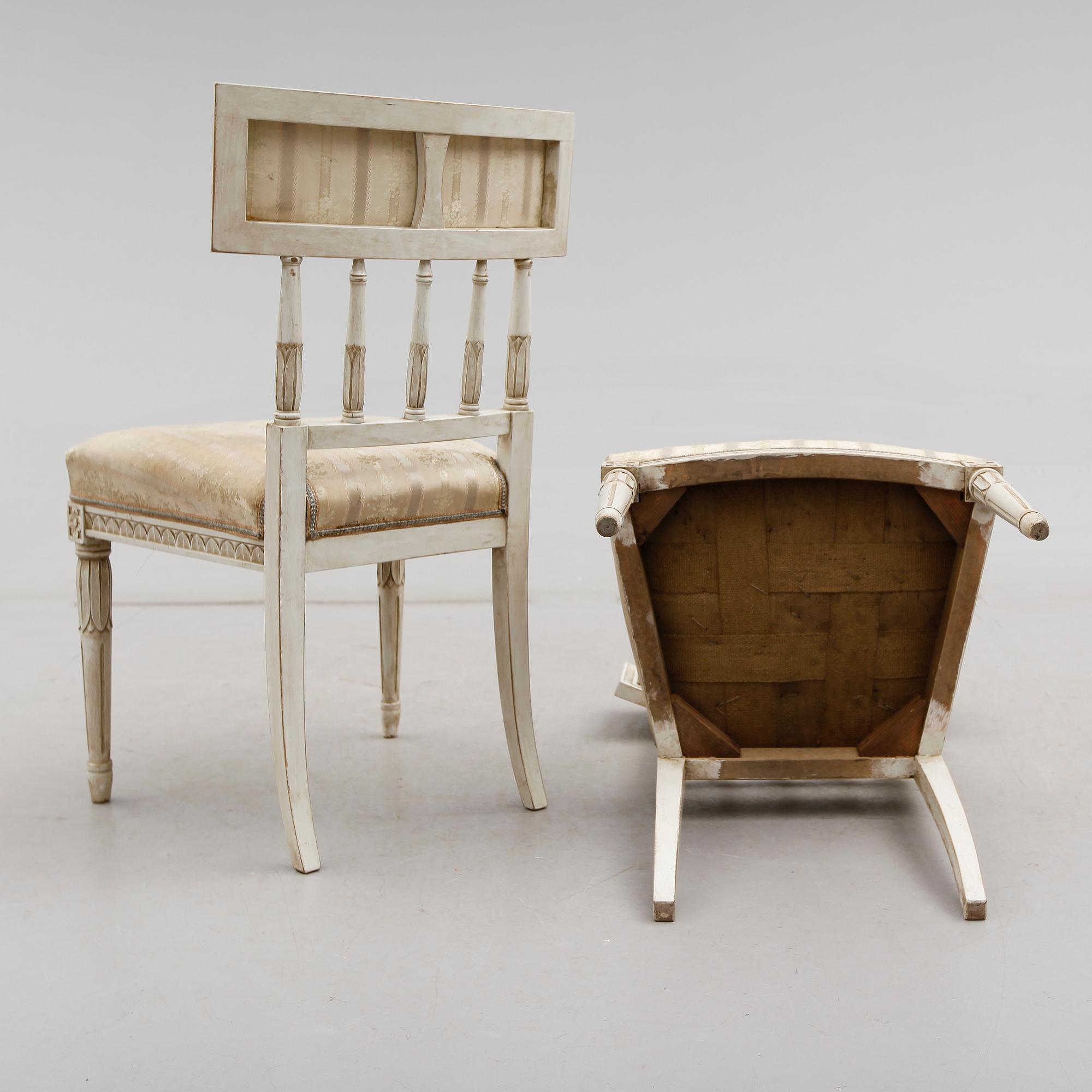 STOLAR, 6 st, gustaviansk stil, 1900-talets.