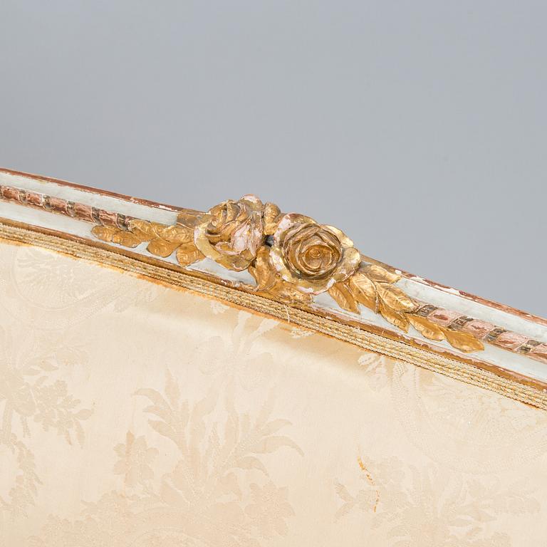 An 8-piece Gustavian style furniture set, late 19th century.
