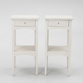 Bedside tables, a pair, 20th century.
