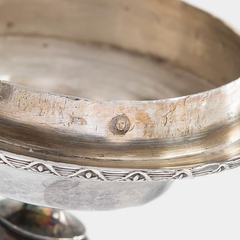 A French silver chocolate pot, Paris 1798-1809. Maker's mark LJMR.