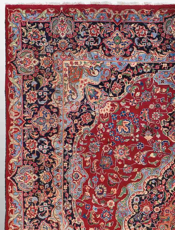 A CARPET, Kashmar, signed, around 380 x 292 cm.