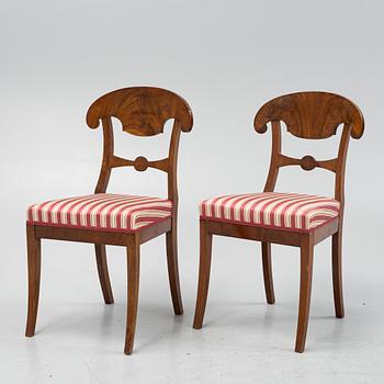 Chairs, 8 pcs, Karl Johan, second half of the 19th century.