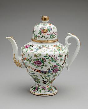 TEKANNA, porslin, Kina, Kanton 1800/1900-tal.