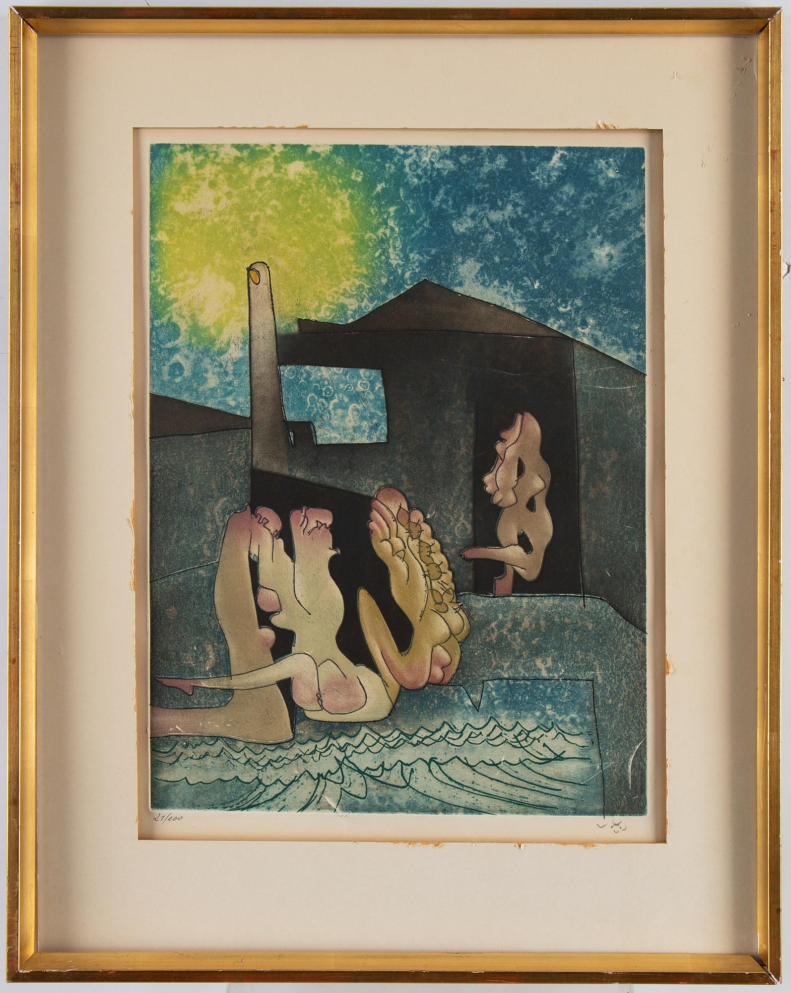 Roberto Matta, a set of eight etchings in colour, signed and numbered 21/100.