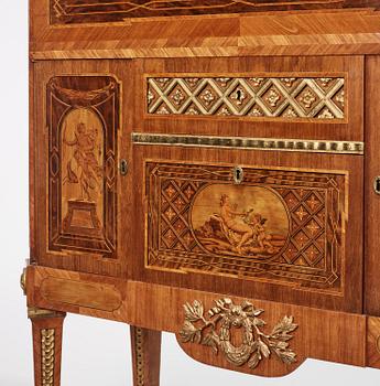 A Gustavian marquetry and ormolu-mounted  secretaire by Gottlieb Iwersson ca 1781 (master in Stockholm 1778-1813)..