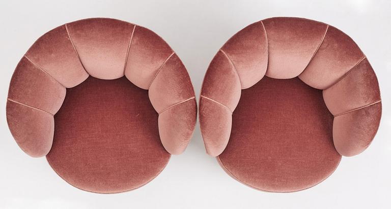 Otto Schulz, a pair of easy chairs, Boet, Gothenburg 1940s.