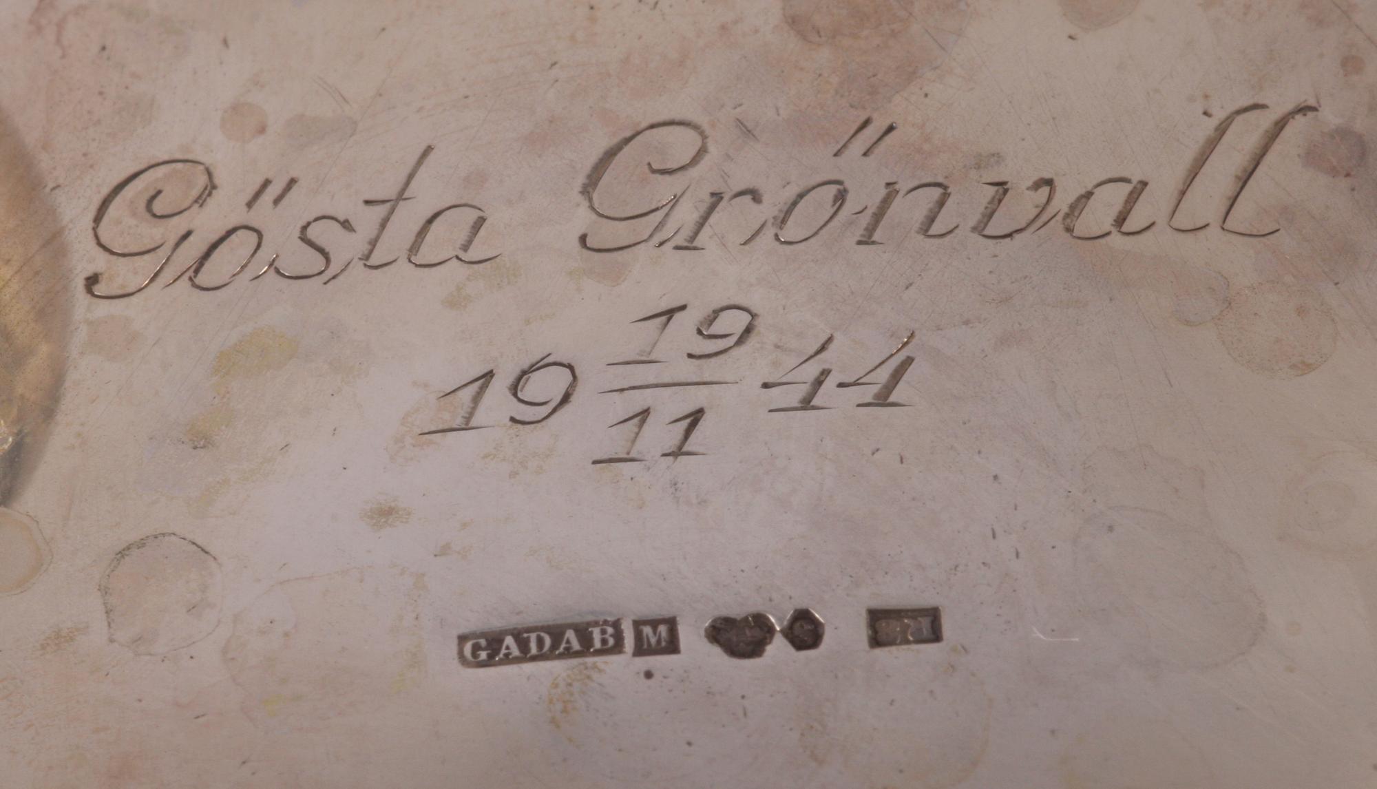 VAS, silver, GADAB, Malmö 1943, barockstil.