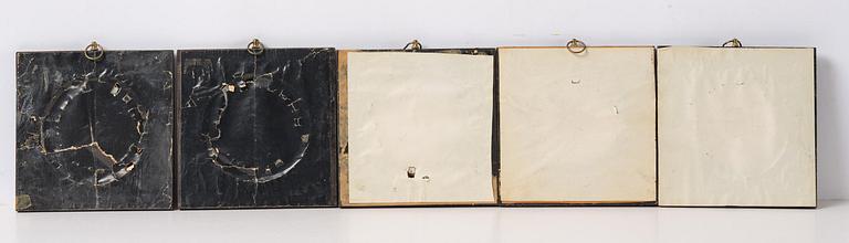 A set of twenty wax portraits of Swedish monarchs, late 19th century.