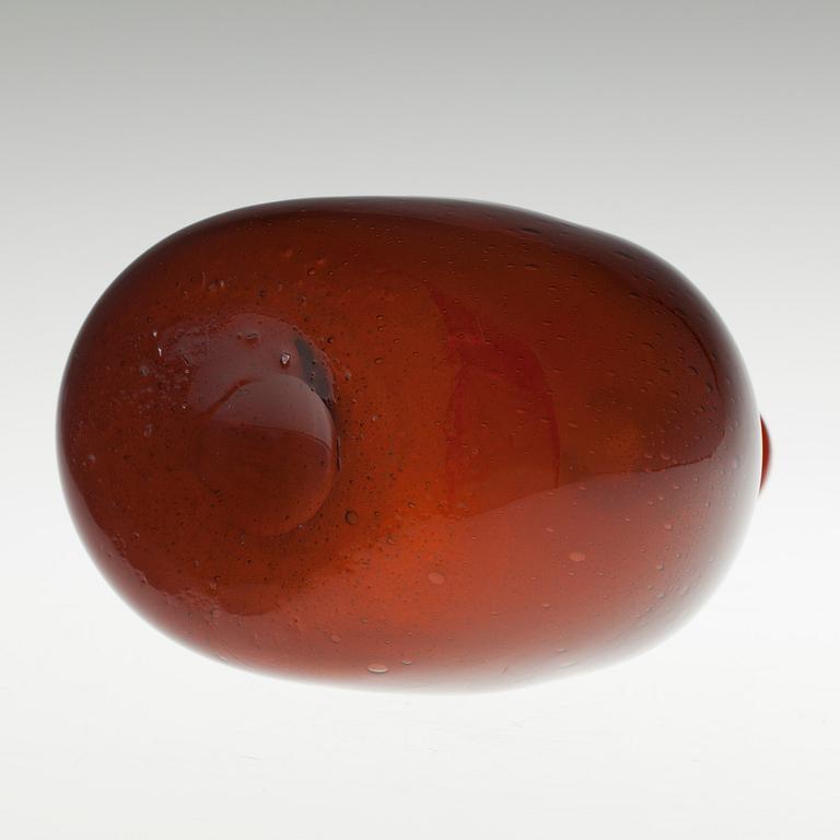 FLASKA, glas, signerad Kaj Franck Nuutajärvi Notsjö. 1960-70-tal.