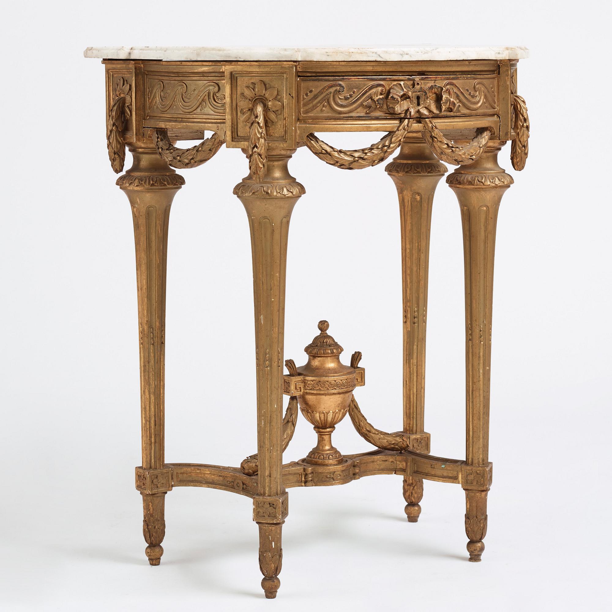 Konsolbord, Stockholmsarbete från 1700-talets andra hälft, Gustavianskt.
