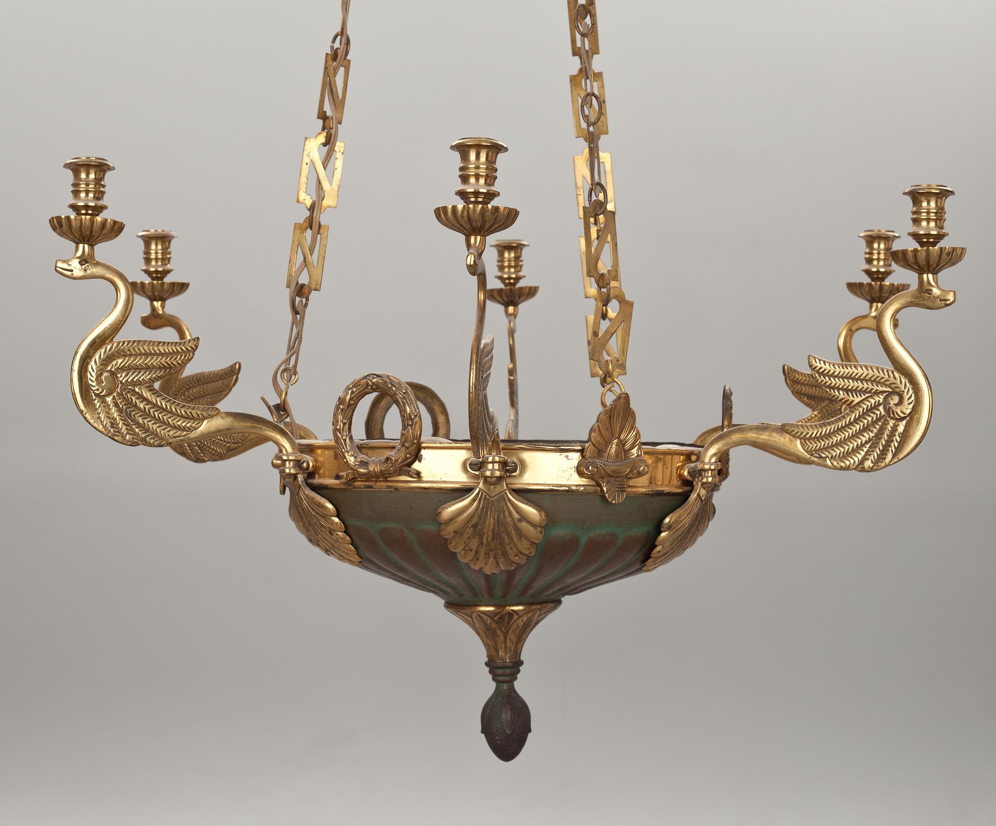 AMPEL, empire-stil, 1900-tal.
Höjd 105 cm.