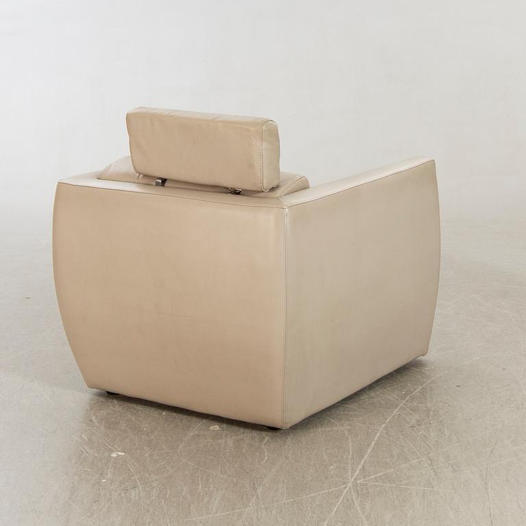 Armchair, Roche Bobois, 1980s-1990s. Leather.