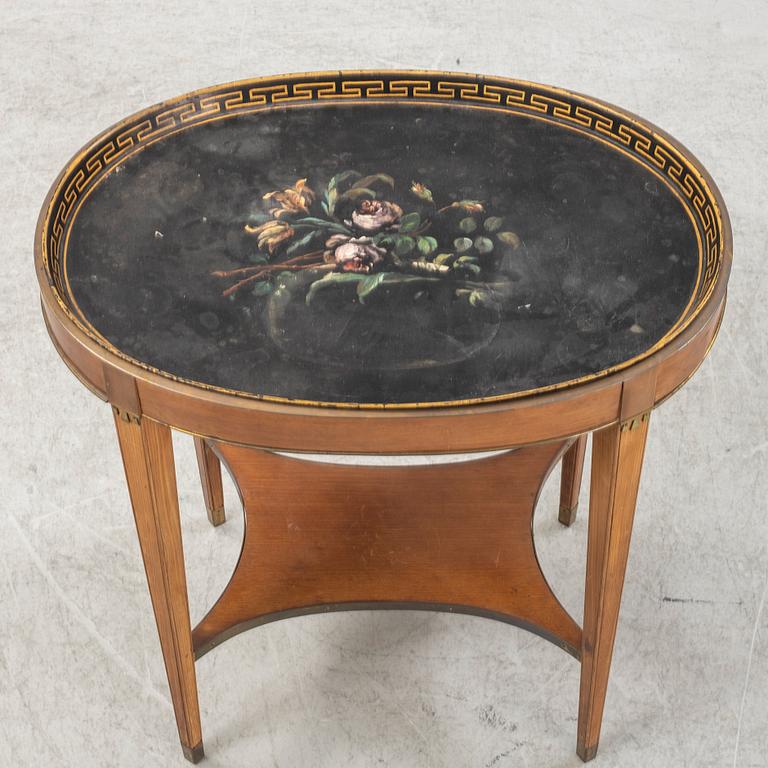 A late Gustavian style tray-table, late 18th century.