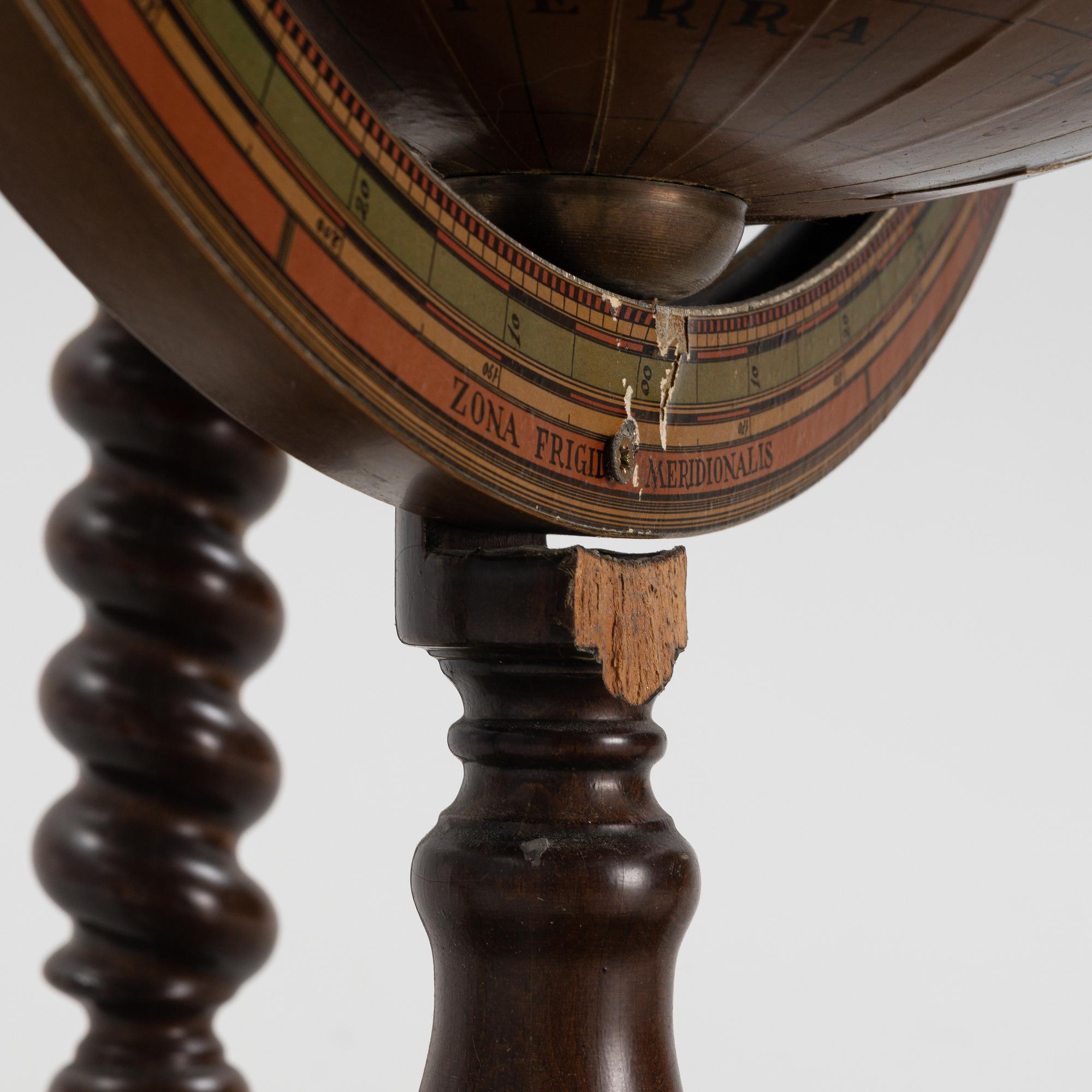 A globe drinking cabinet, late 20th Century.