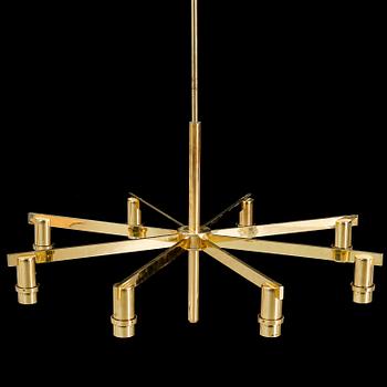 Hans-Agne Jakobsson, A brass chandelier, Markaryd, 1960's.