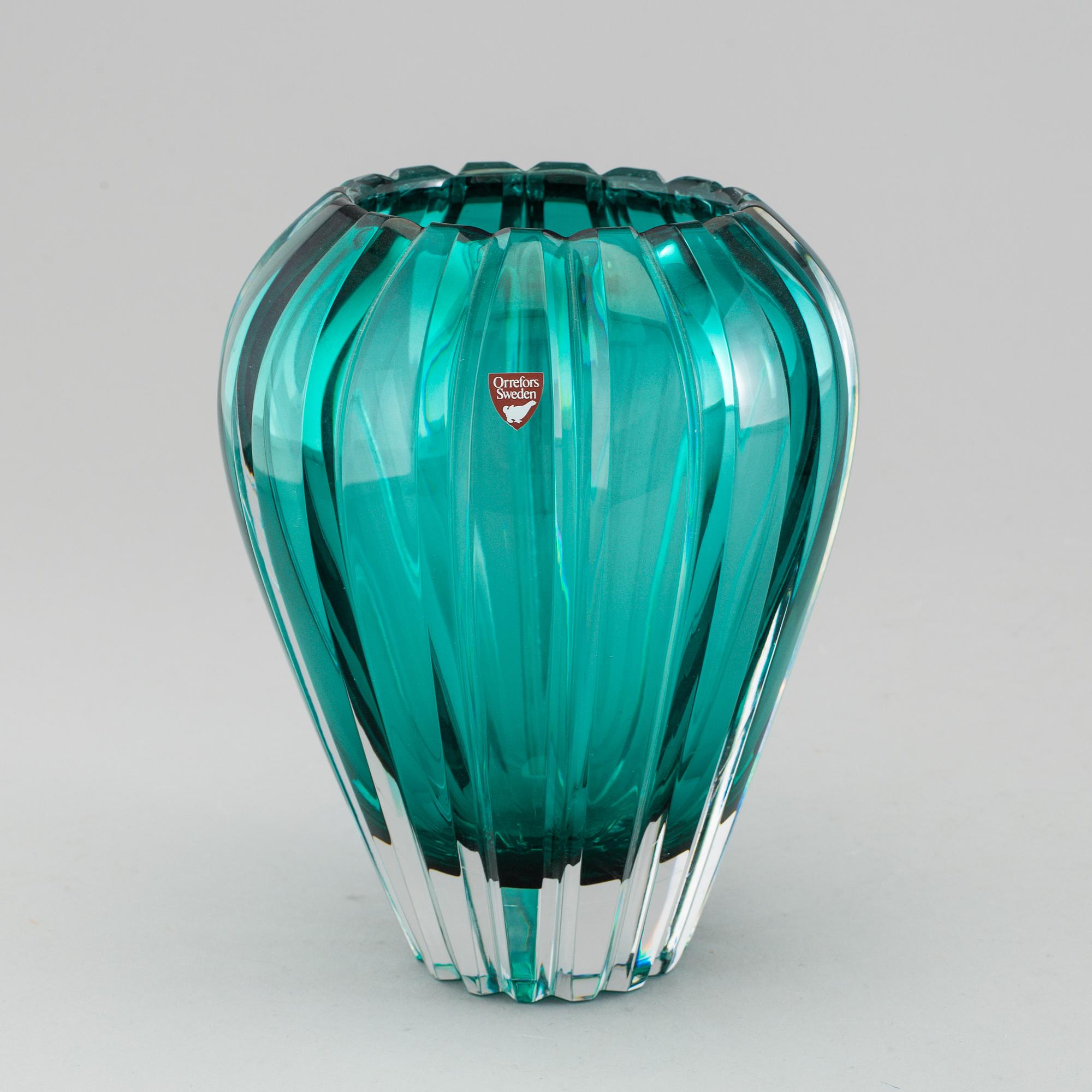 GUNNAR CYRÉN, vase, glass, Orrefors, signed.