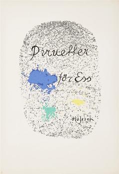PIERRE OLOFSSON, mapp med 4 färglitografier, "Piruetter för Ess", 22/40.