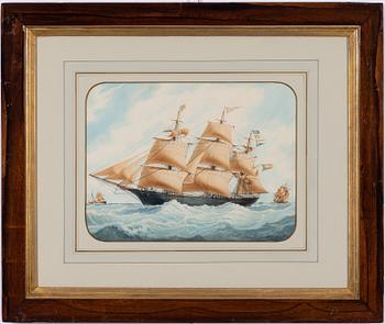 Mathieu-Antoine Roux, The full-rigged ship "Irma" off Le Havre.
