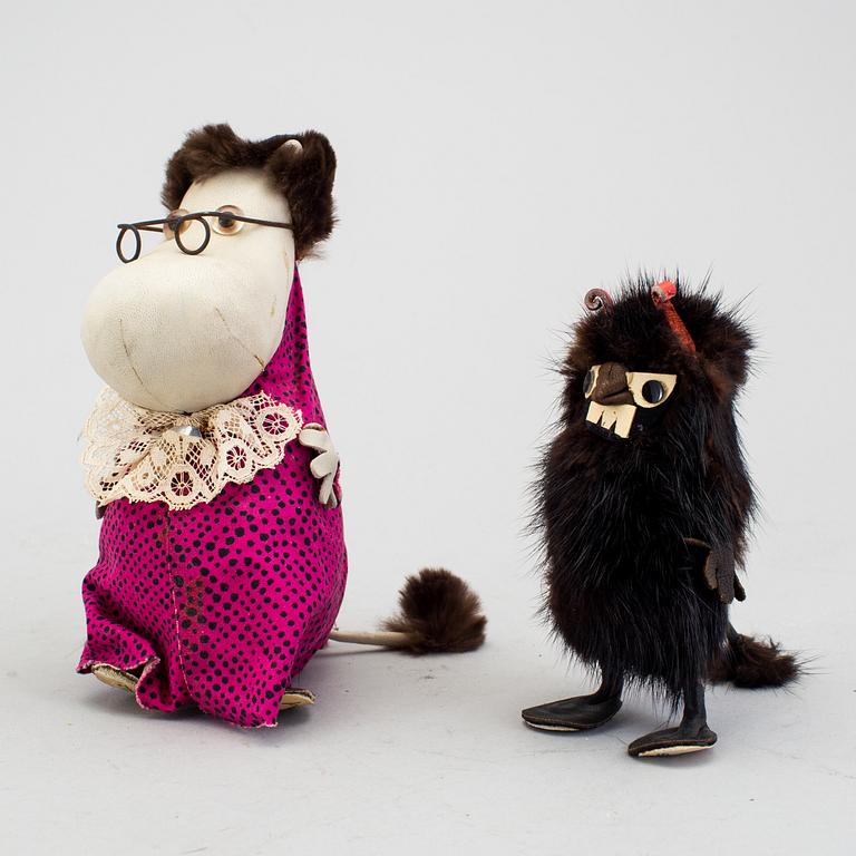 2 Moomin charachters from "Stinky" & "Hemulen" Atelier Fauni, 1950/60s.