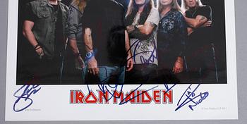 IRON MAIDEN, foto med autografer.