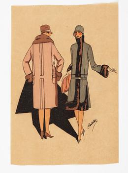 A set of 34 fashion posters from 1920/30s.