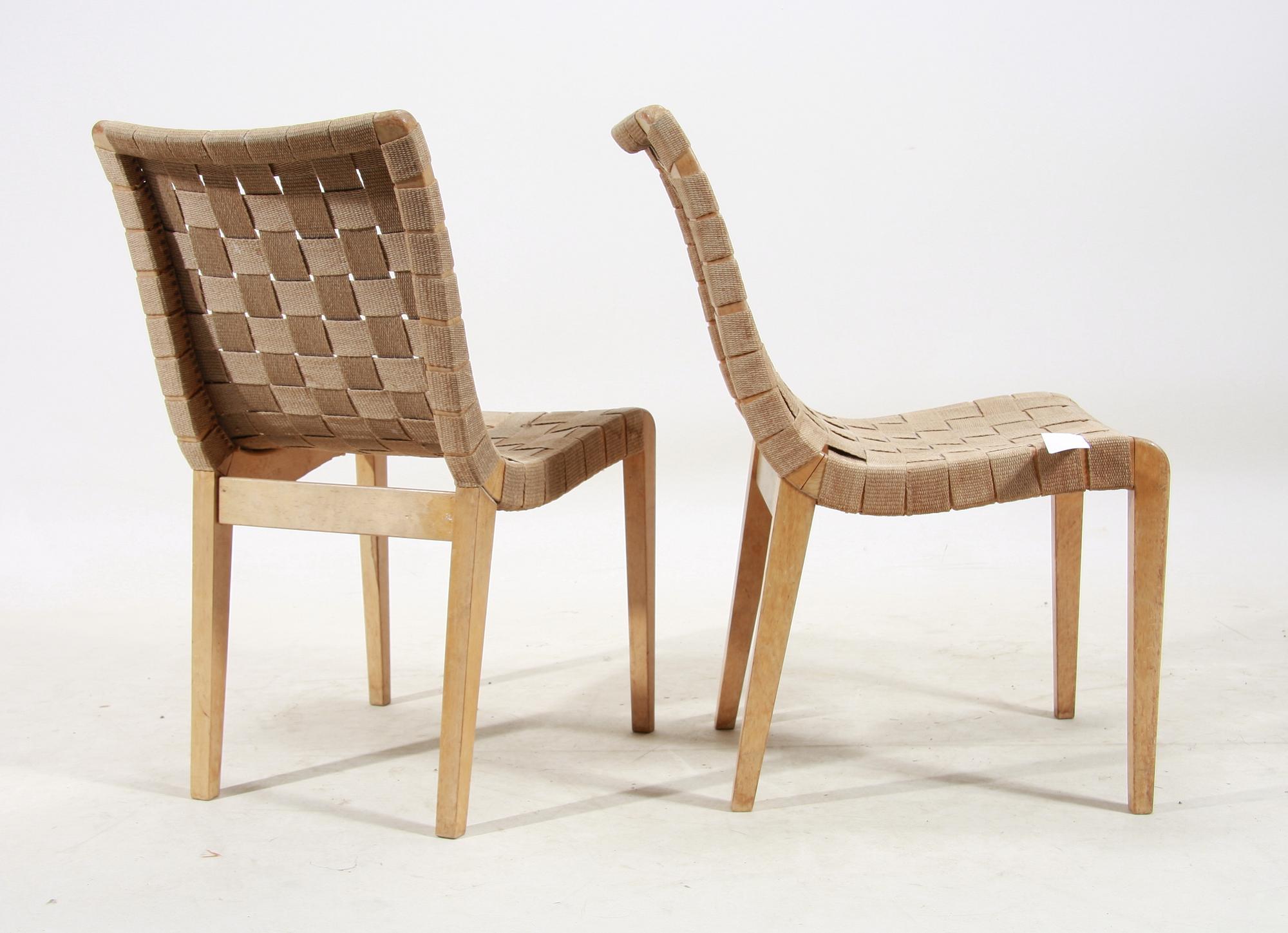 STOLAR, ett par, Axel Larsson, Svenska Möbelfabriken, formgiven 1930-tal.